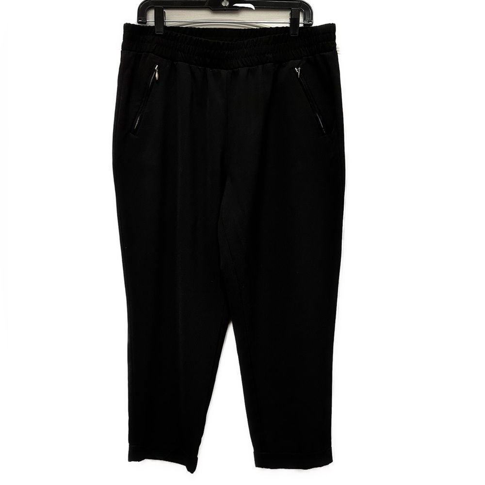 Chico’s Black Front Zip Pocket Ankle Pants Size 2 (12/L)